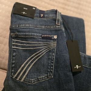 7 For All Mankind Indigo Straight Leg Jeans